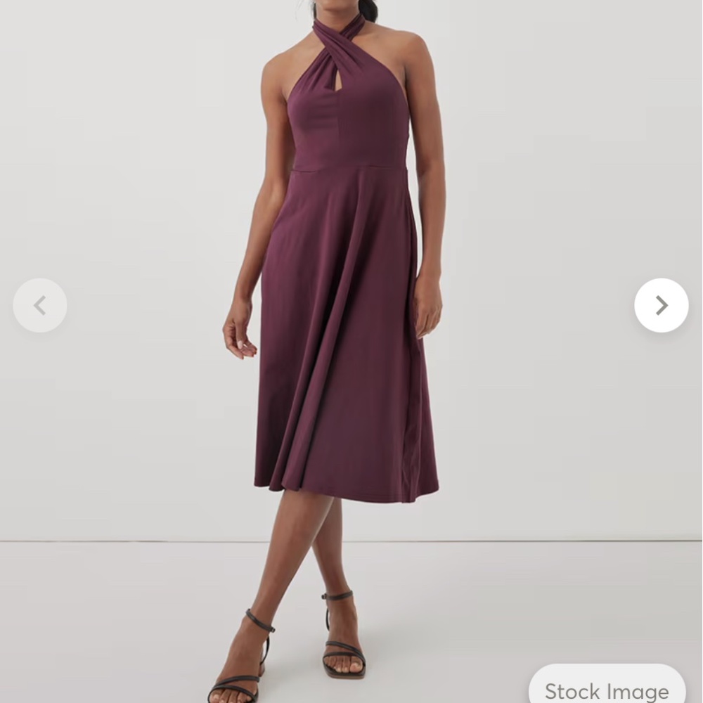 PACT. Women's Fit & Flare Modern Halter Dress. Small. NWOT